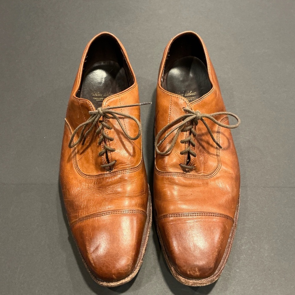 Allen Edmonds Park Avenue Brown Cap Toe Oxford Dress Shoes Men’s 12 - Picture 2 of 13